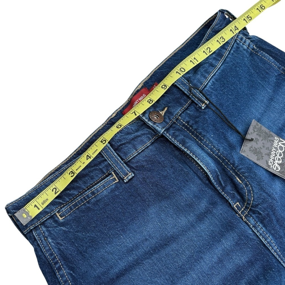 Johnny Was Sàsson Womens Jeans Sz 27 Medium Wash Wide Leg Flare Denim NWT retro - Picture 7 of 11